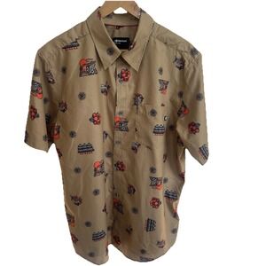 Marmot Button Down Brown Syrocco Shetland DJ Javier Shirt Men's Sz XL